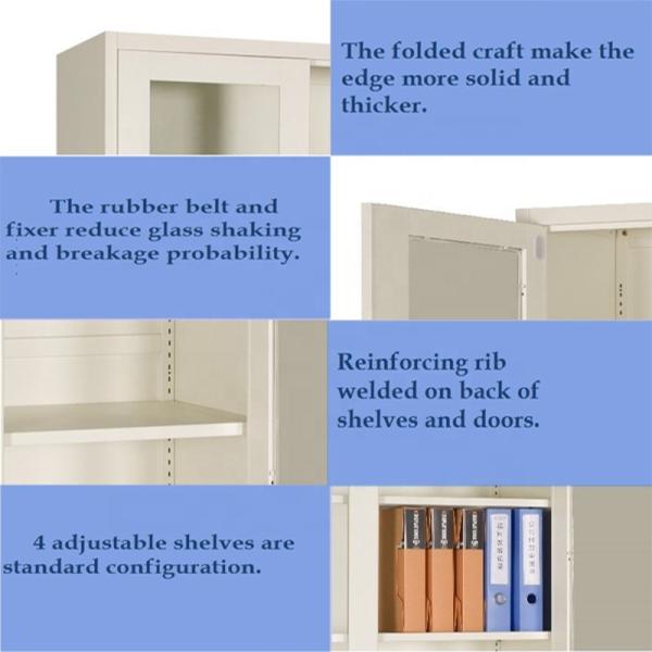 1 Year Warranty Steel Glass Door Metal Cabinet RAL Color