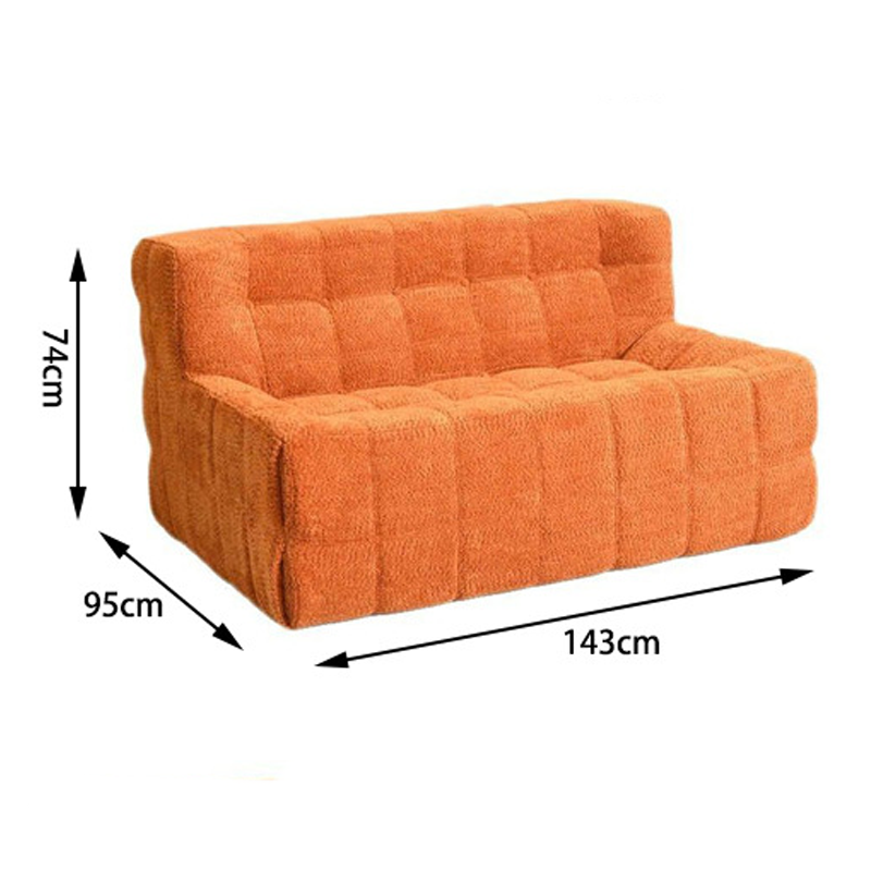 Custom Modern Loveseat Waffle Weave Rectangle Corner Sofa Modular Sponge Sofa Couch Eco-Friendly Sofa Bed Villa Living Room