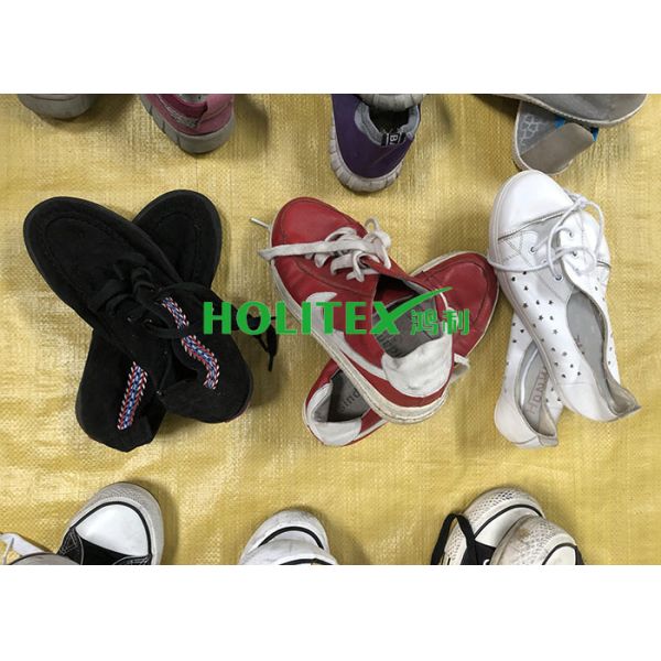 Women Clean Used Canvas Shoes , First Grade Second Hand Clothes Shoes