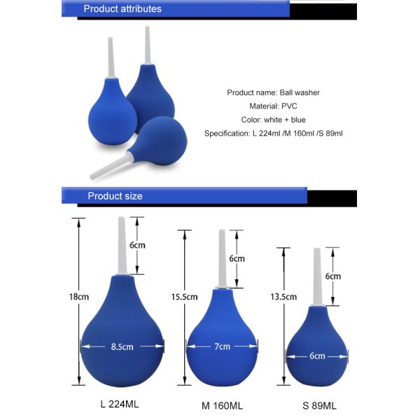 Toiletry Vaginal Douche Cleansing Butt Enema Colon Ribbed Cleaner Touche Enema Bulb Pear Vaginal Douche Pump Device Body
