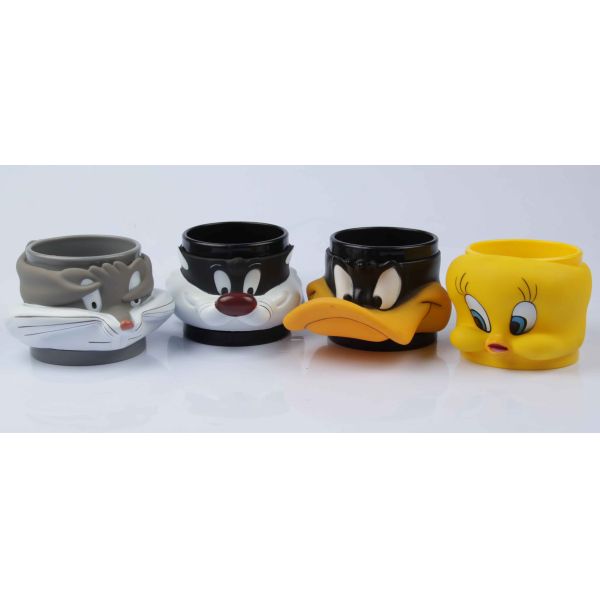 Promotional Animal Design Plastic Rubber 3D Ice Cream Cup Water Cup In Color Hand Painting