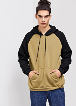Winter Wholesale Men Cut And Sew Hooded Sweatshirt