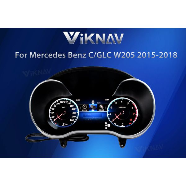 Цифровой кластерный автомобильный спидометр VIKNAV для Mercedes Benz C/GLC W205 2015-2018