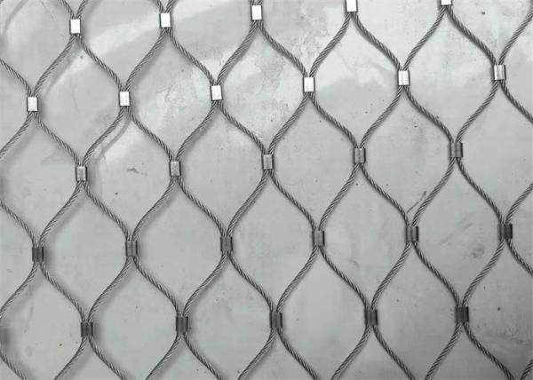 316 316L Stainless Steel Rope Mesh Net Ferruled Knotted SS Rope Cable Wire Net