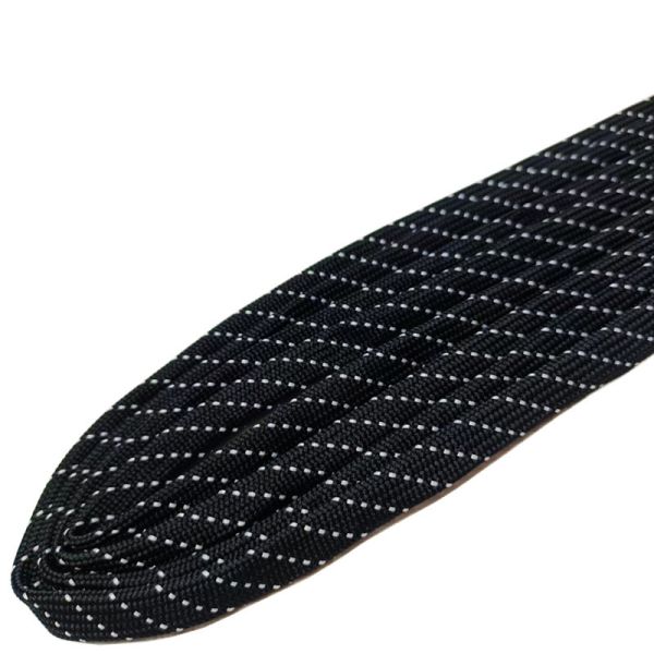 100% cordón de poliéster trenzado eco-amigable cuerda plana reciclada para el cordón de calzado pantalones de ropa