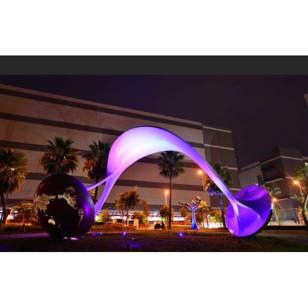 Скульптура квадратного украшения большая на открытом воздухе, скульптура нержавеющей стали абстрактная