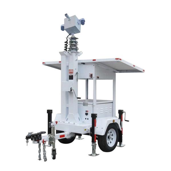 Low Power Consumption Solar Power 5G Camera Surveillance Trailer For Rural Surveillance