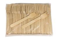 Biodegradable Compostable Disposable Spoon Knife Fork Bamboo Wooden Cutlery