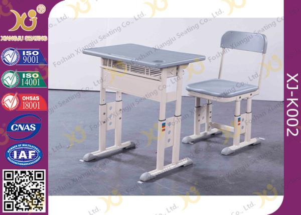 HDPE Steel Adjustable Height Middle School Desk And Chair For Student