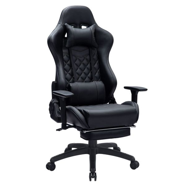 Massage Gaming Chair for Adults 350LBS Reinforced Base Adjustable Armrest Swivel Style