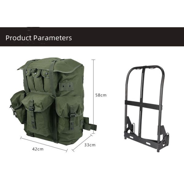 Tactical Iron Frame Bag Outdoor Camping Hiking Combat Large-Capacity Duffel Bag