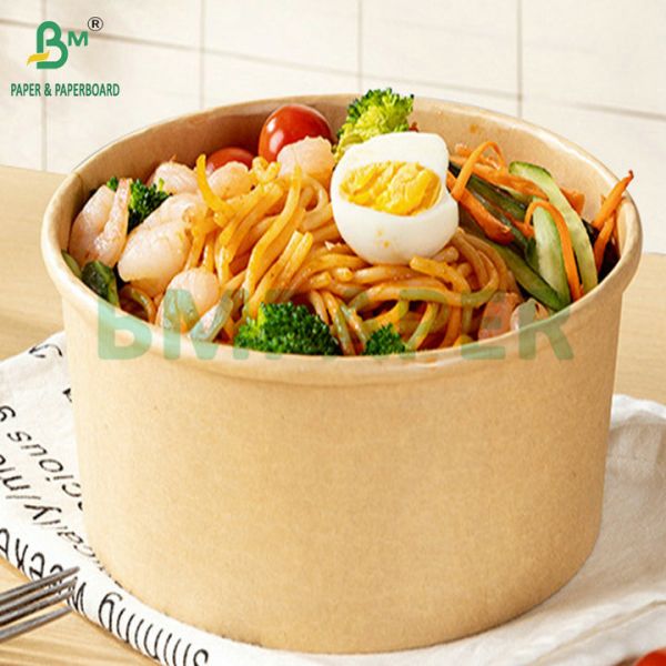 Oilproof PE Coated 170g 190g Bowl Cardboard Used For Making Salad Bowls Oilproof PE Coated 170g 190g Bowl Cardboard Used For Making Salad Bowls