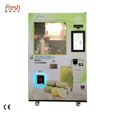 Fresh Juice Sugarcane Vending Machine 220V Automatic For Supermarket