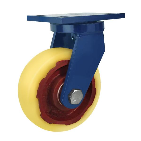 1000kg High Load Heavy Duty Red Iron Core Nylon Castor Wheel with Roller Bearing Type