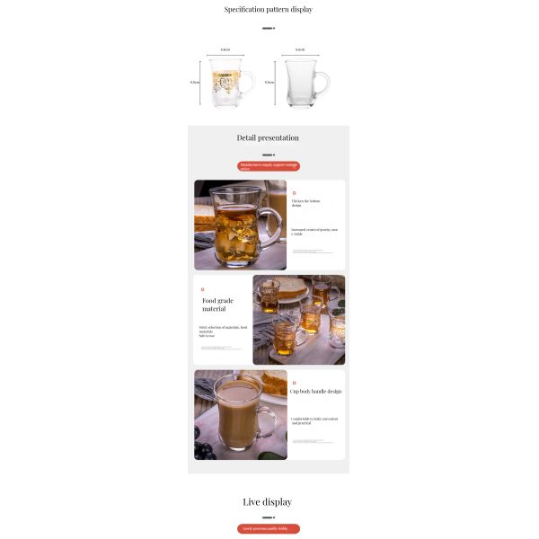 Customized Logo Acceptable Luxury Ceramic Plastic Espresso Glass Cups for Indoor Space