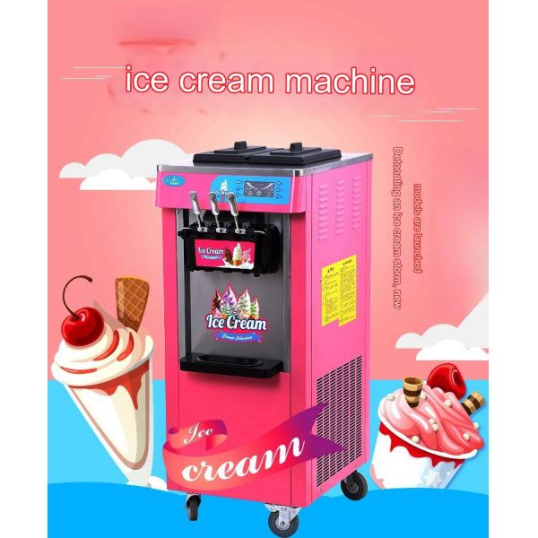 Commercial Soft Ice Cream Maker Machine with Stainless Steel and Milk Raw Material