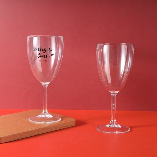 14oz Plastic Drink Glasses Hard Clear Plastic Wine Glasses For Party Bar Events