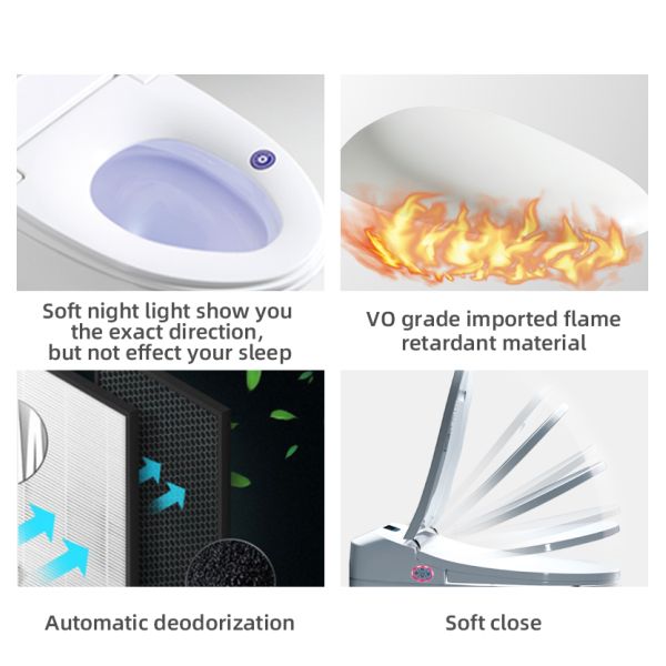 Retrete inteligente electrónico de cerámica de una pieza, retrete eléctrico integrado