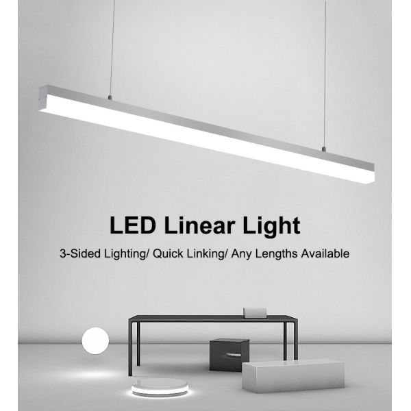 2000lm LED Linear Light with Ra>80 CRI and 50,000 Hours Lifespan for Indoor Lighting