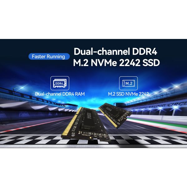 Intel Core i5 1135G7 Home Mini PC M.2 2242 SSD с двойной локальной сетью и вентилятором