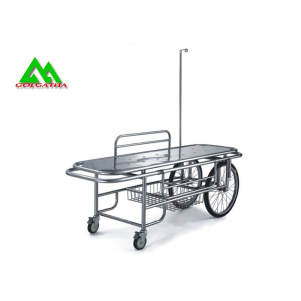 Stretcher Bed Hospital Ward Equipment With Wheels , Patient Transport Stretchers