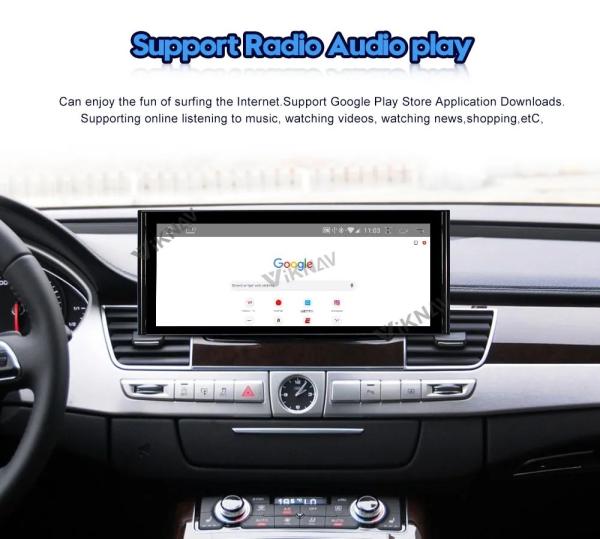 12.3 Inch Android Auto Head Unit For 2011-2017 Audi A8 D4 Navigation GPS Multimedia Player Wireless Carplay 4G BT