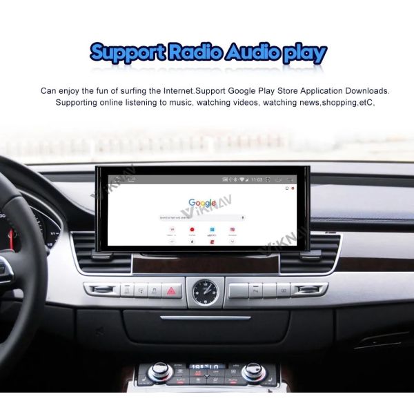 12.3-дюймовый Android Авто головной блок Для 2011-2017 Audi A8 D4 Навигация GPS Мультимедийный проигрыватель Беспроводной Carplay 4G BT