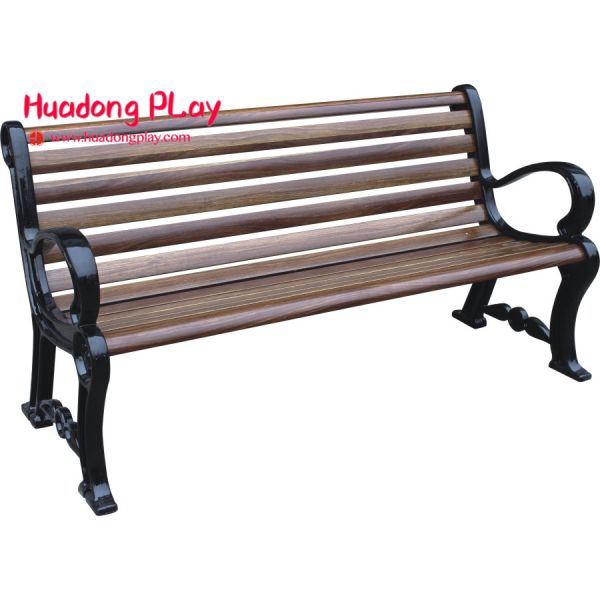 Commercial Grade Weatherproof  3 Seater Outdoor Benches  Resting In Garden Red  Brown