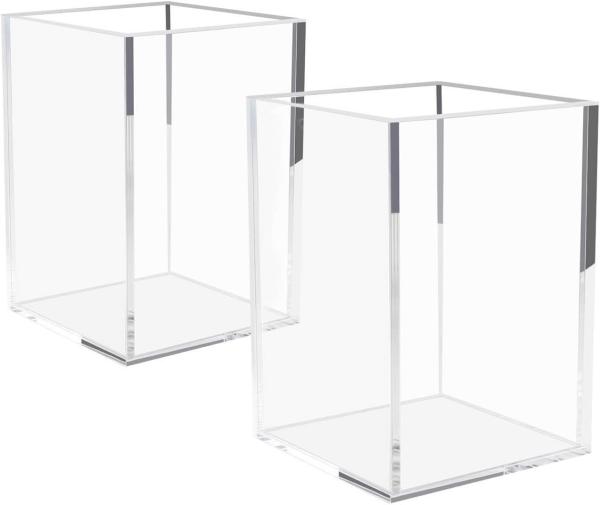 Acrylic Box, C;Ear Box Pen Holder Medical Pack,Clear Desktop Pencil Cup Stationery Organizer For Office Desk Accessory