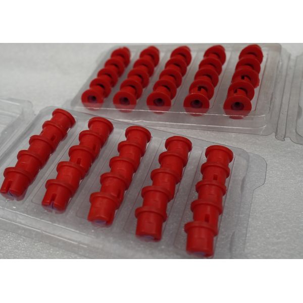 Ceramic Nozzle for Sanitation Vehicles – Red, Fits Sweeper Disc Suction Nozzles, for Road Sweeper Water Mist & Dust Suppression