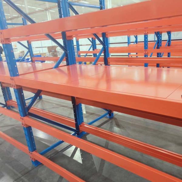Orange Blue Adjustable Metal Boltless Industrial Shelving And Racks 5 Shelves