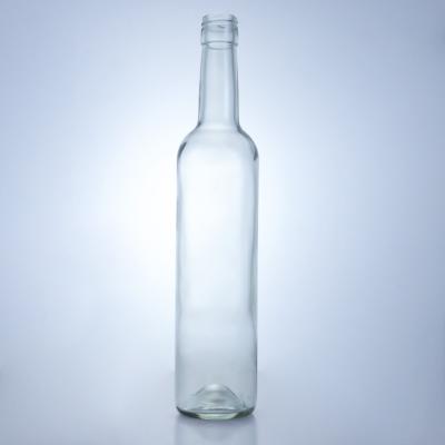 600ml 750ml 1000ml Round Shape Empty Long Neck Glass Liquor Bottles For Gin Rum Brandy
