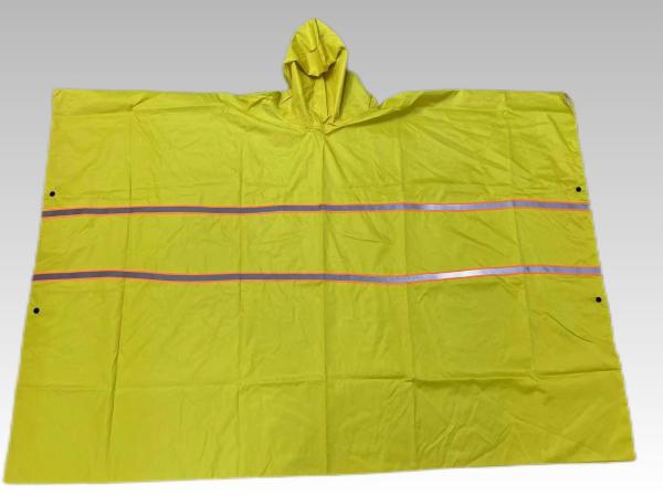 Rose Waterproof Poncho With Hood Reflective Oxford Women'S Work Raincoat