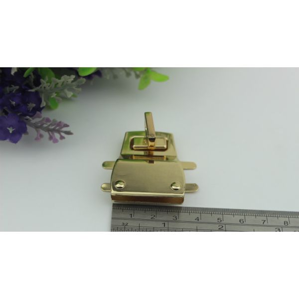 Dedicated design fashion accessories hardware gold metal twist lock for handbag