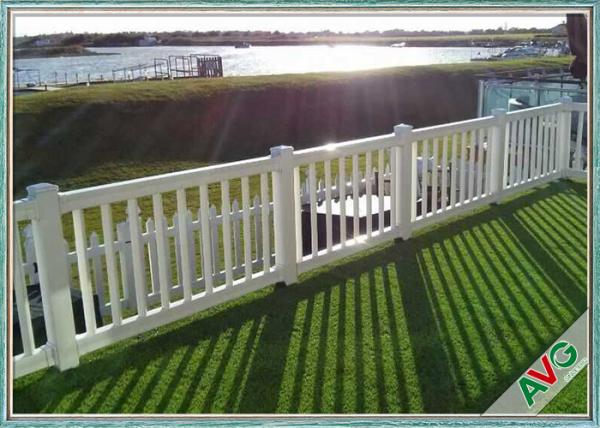 UV Resistant Landscaping Synthetic Grass Field Green / Apple Green 8000 Dtex
