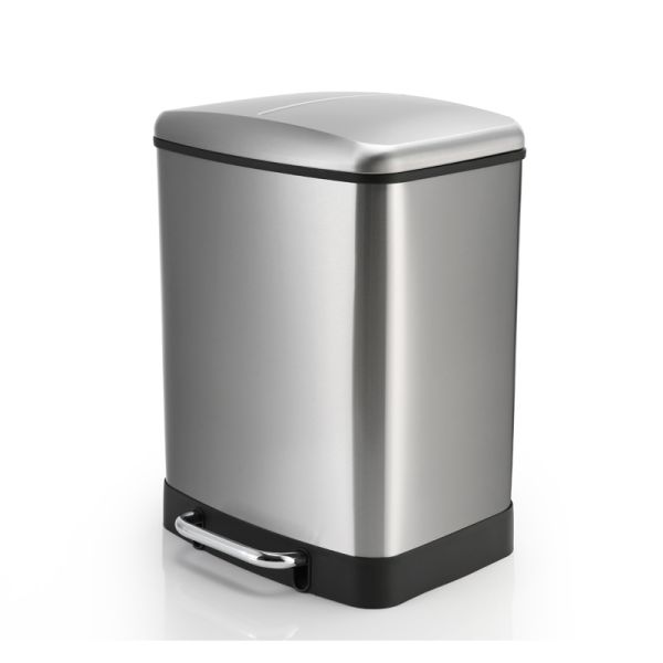 Smudge Proof 6.34 Gallon Rectangle Stainless Steel Garbage Can