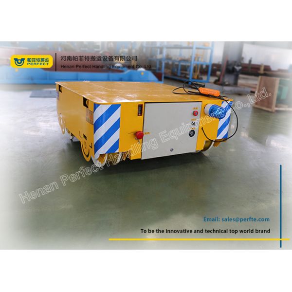 Heavy Duty Pallet Transfer Carts , Flatbed Rail Transfer Trolley For Steel Plant