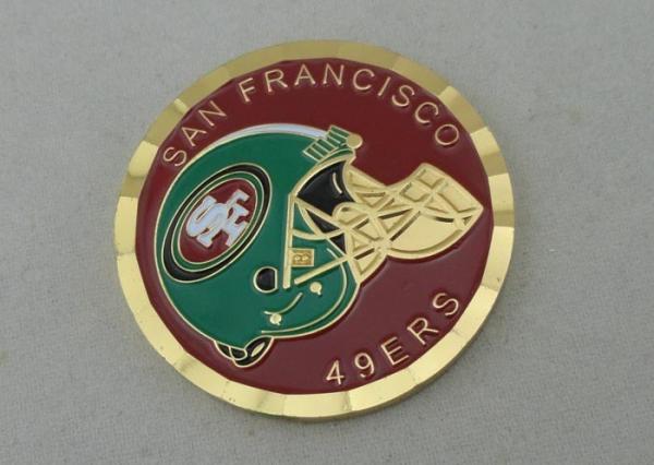 3/4 Inch San Francisco Personalized Coin, Diamond Cut Edge With Plastic Coin Box Packing