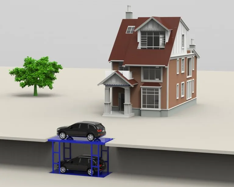 Mobile Car Scissor Lift 3m 6m Height Double Deck Mid Rise Automotive Lift