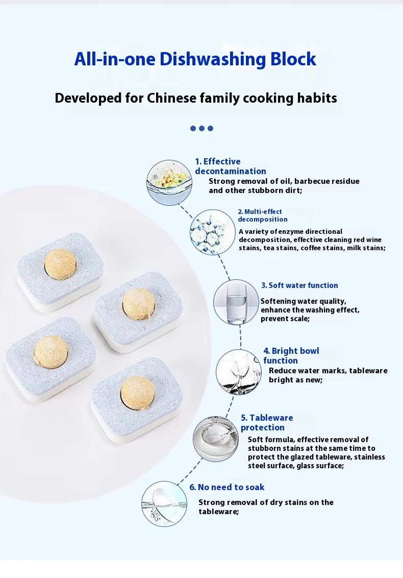 Manufacturers' Customized Household Dishwashing Tablets Specific For Dishwashers Cleaning Tablets
