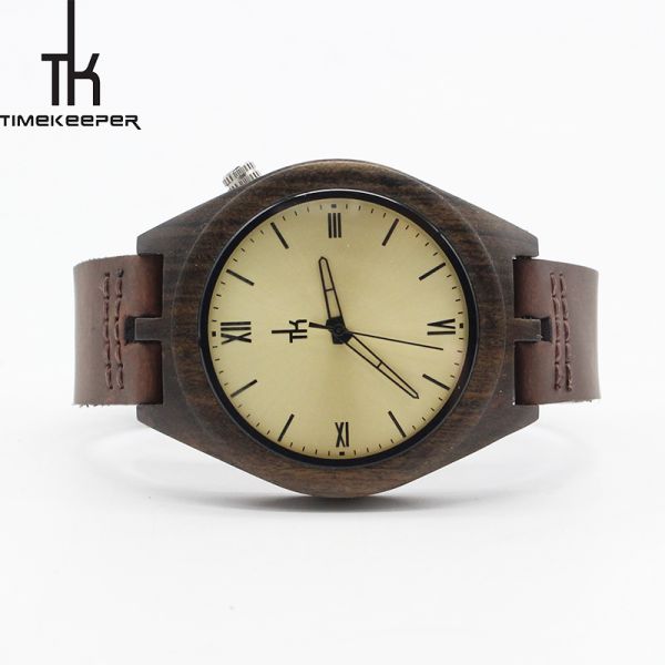 cheap custom logo watches , chinese wholesale watches ,carbonized natural bamboo