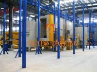 Ligne de revêtement industriel électrostatique en poudre avec fonctionnement automatique