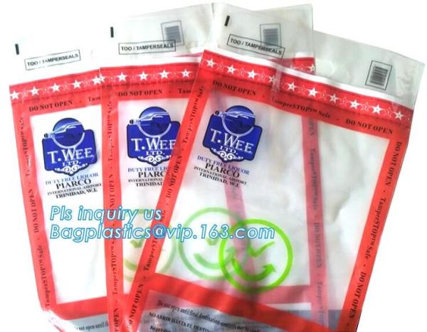 ICAO Duty Free Packaging, STEBs Bags, Custom Airport Store, Retail Shop Security Bags, Tamper Evident Proof