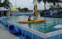 Piscines moulues ci-dessus faites sur commande de cadre en métal pour l'adulte et les enfants