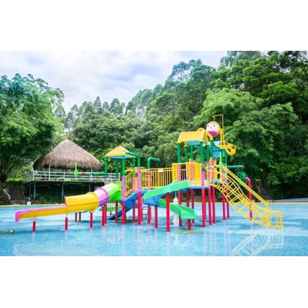 Kids Amusement Park Water Playground / Fiberglass Interactive Water House Toys