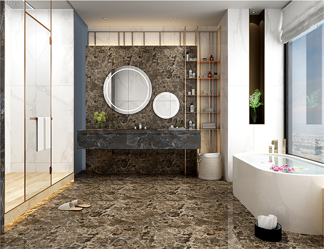 Black Polished Porcelain Floor Tiles 600 X 600mm Double Vitrified Floor Tiles