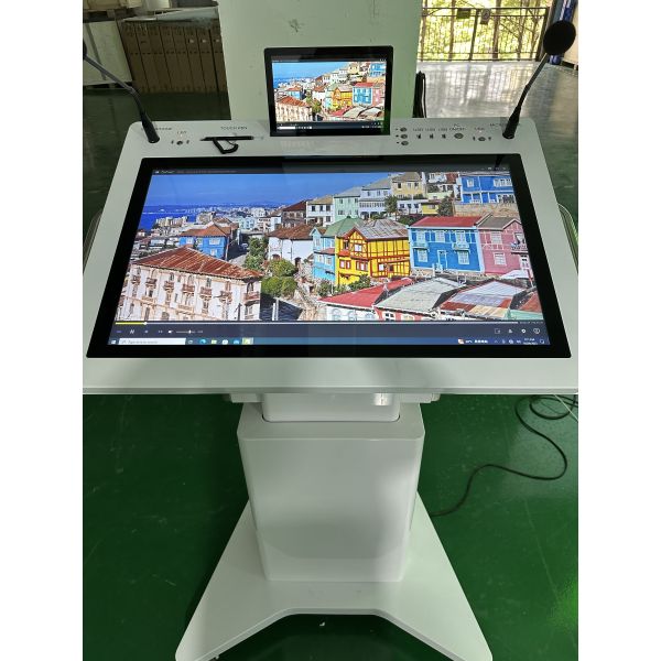 32' Windows Interactive PCAP LCD Digital Display Lectern Smart Double Screen AIO Подиум для совещаний
