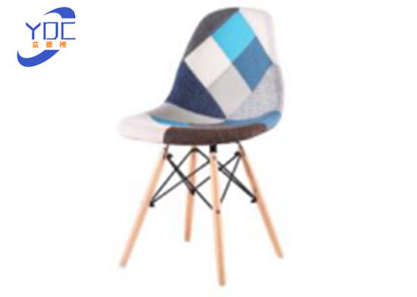 Modern European Style Coffee Shop Chairs Patchwork Fabric