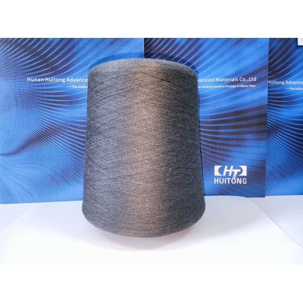Black Yarn 21s 28% Stainless Steel Fiber, 36% Cotton Blended with 36% Polyester for  Anti static Socks