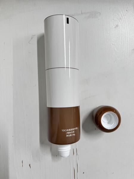 Round Refillable Cream Tube Customized Hand Lotion Tubes With Cylinder Screw Caps